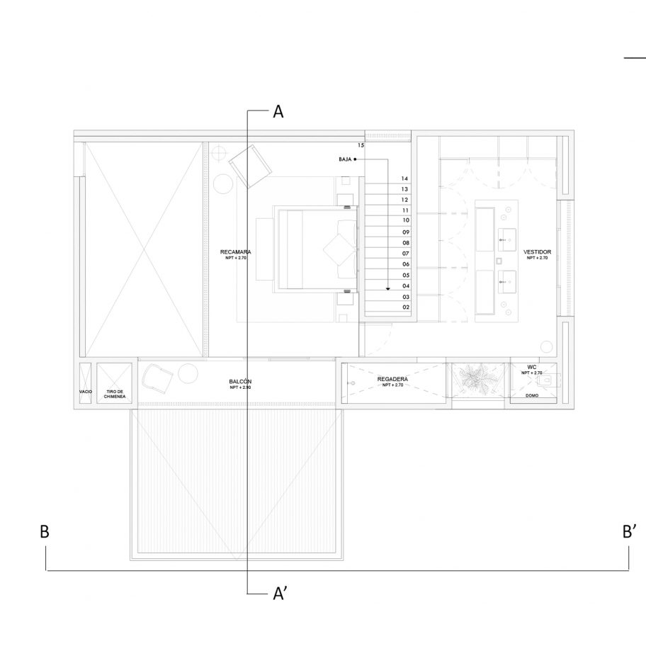 San Simon Cabins by Weber Arquitectos Main Cabin First Floor Plan