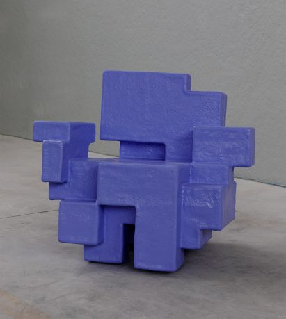 Studio Nucleo animates geometric Primitive furniture with pastel hues for Nilufar Gallery