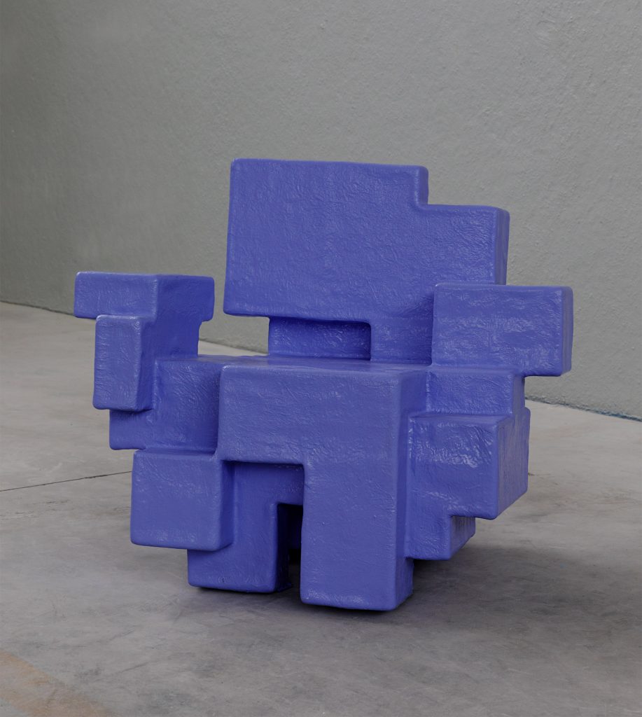 Studio Nucleo animates geometric Primitive furniture with pastel hues for Nilufar Gallery