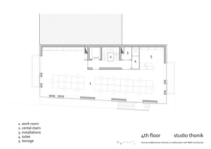 Thonik studio by graphic design studio Thonik's co-founder Thomas Widdershoven and MMX Architects