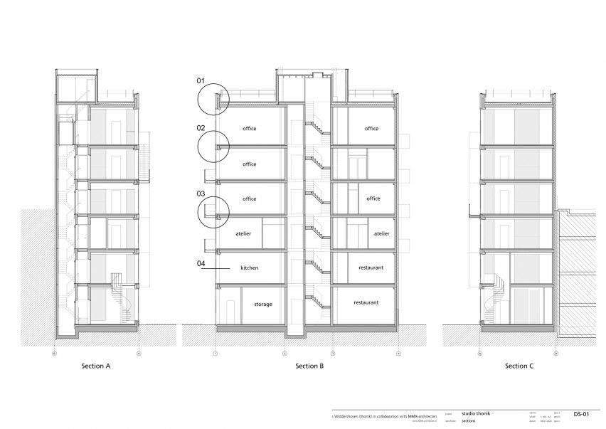 Thonik studio by graphic design studio Thonik's co-founder Thomas Widdershoven and MMX Architects