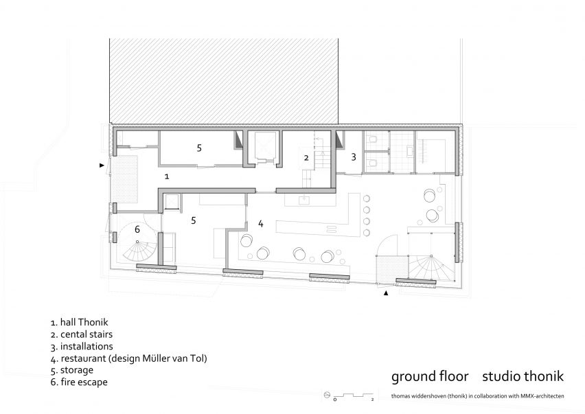 Thonik studio by graphic design studio Thonik's co-founder Thomas Widdershoven and MMX Architects