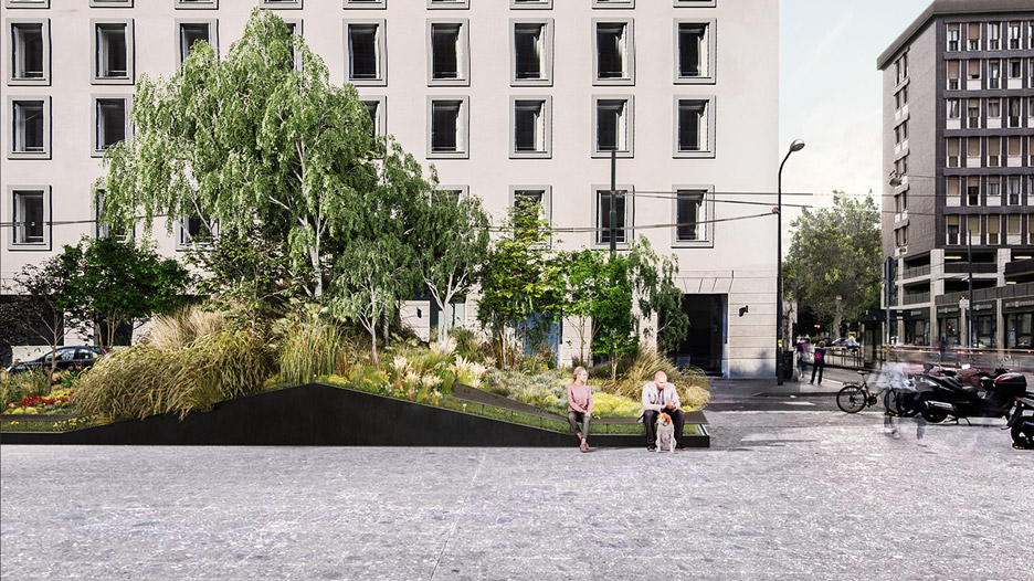 Stefano Boeri designs hybrid tree planters and street furniture