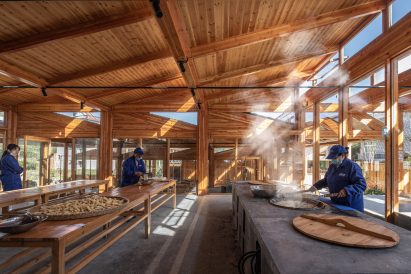 Wooden tofu factory in village of Caizhai, China, by DnA_Design and Architecture