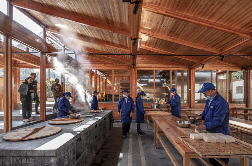 Wooden tofu factory in village of Caizhai, China, by DnA_Design and Architecture