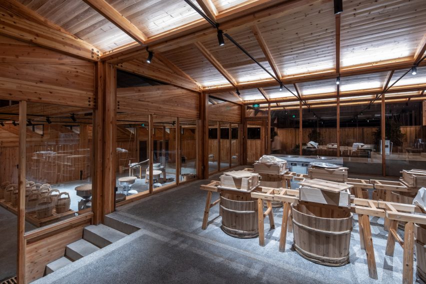 Wooden tofu factory in village of Caizhai, China, by DnA_Design and Architecture