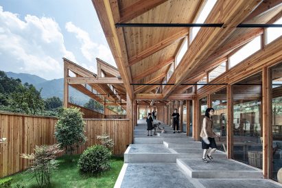 Wooden tofu factory in village of Caizhai, China, by DnA_Design and Architecture