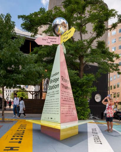 Charles Holland Architects designs The Tooley Street Triangle wayfinding installation for the London Festival of Architecture