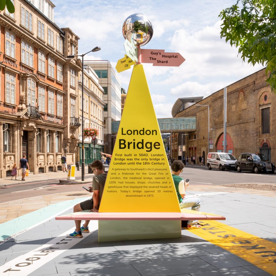 Charles Holland Architects designs The Tooley Street Triangle wayfinding installation for the London Festival of Architecture