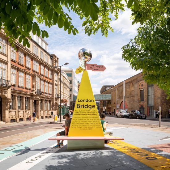 Charles Holland Architects designs The Tooley Street Triangle wayfinding installation for the London Festival of Architecture