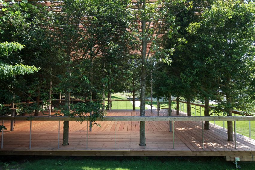 White Arbor and Open Air Theater by APL Design Workshop