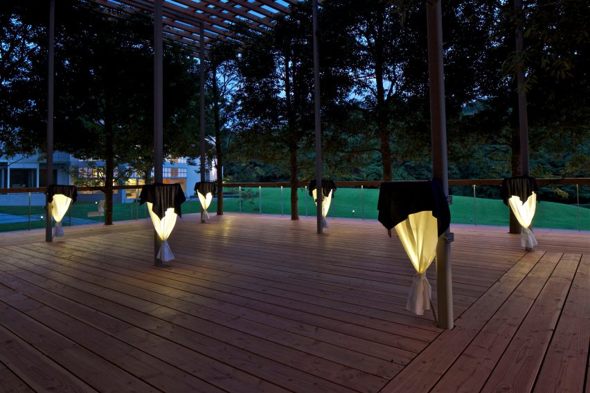 White Arbor and Open Air Theater by APL Design Workshop