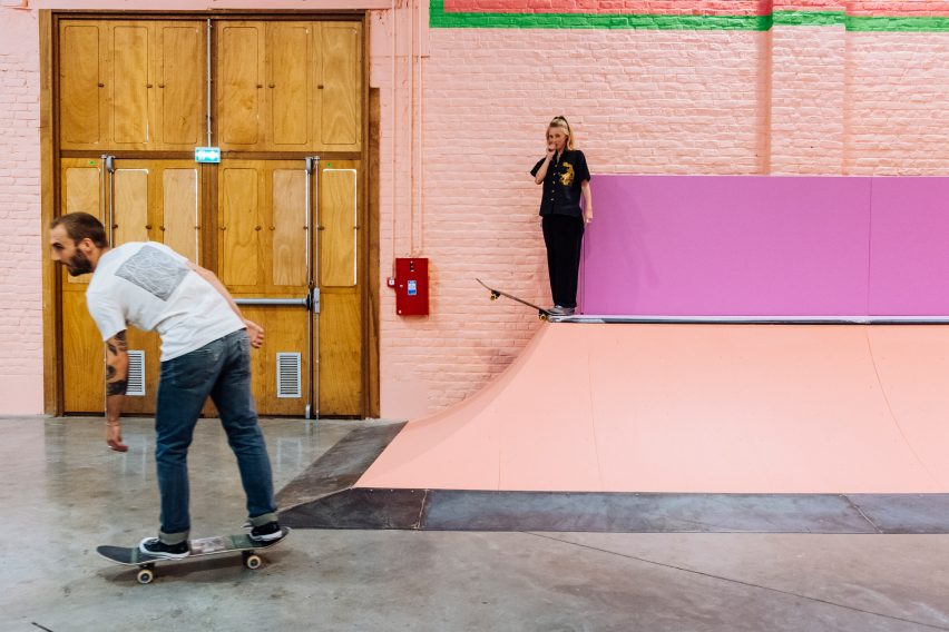 Colorama skate park within La Condition Publique in Lille, France, by Yinka Ilori 