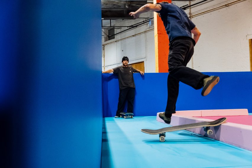 Colorama skate park within La Condition Publique in Lille, France, by Yinka Ilori 