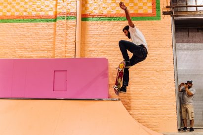 Colorama skate park within La Condition Publique in Lille, France, by Yinka Ilori 