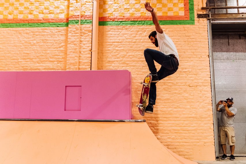 Colorama skate park within La Condition Publique in Lille, France, by Yinka Ilori 