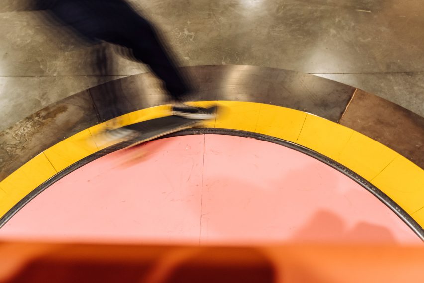 Colorama skate park within La Condition Publique in Lille, France, by Yinka Ilori 