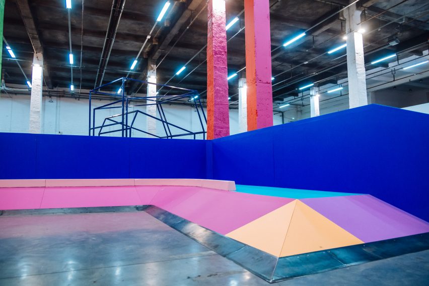 Colorama skate park within La Condition Publique in Lille, France, by Yinka Ilori 