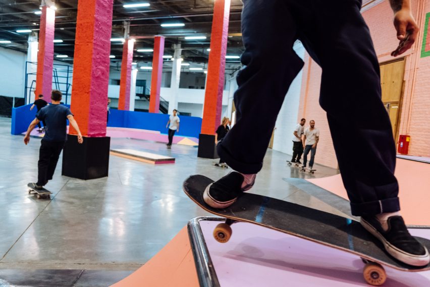 Colorama skate park within La Condition Publique in Lille, France, by Yinka Ilori 