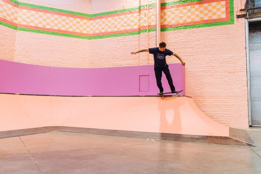 Colorama skate park within La Condition Publique in Lille, France, by Yinka Ilori 