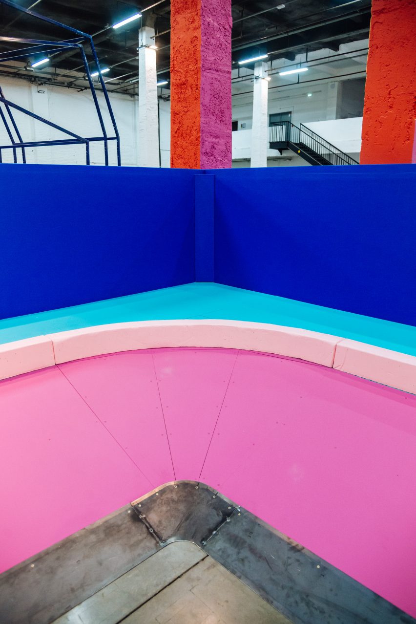 Colorama skate park within La Condition Publique in Lille, France, by Yinka Ilori 