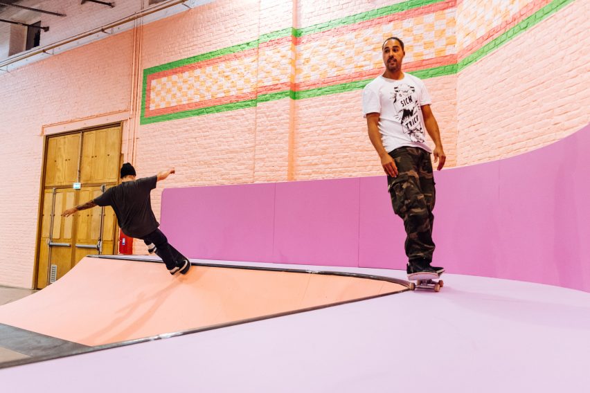 Colorama skate park within La Condition Publique in Lille, France, by Yinka Ilori 
