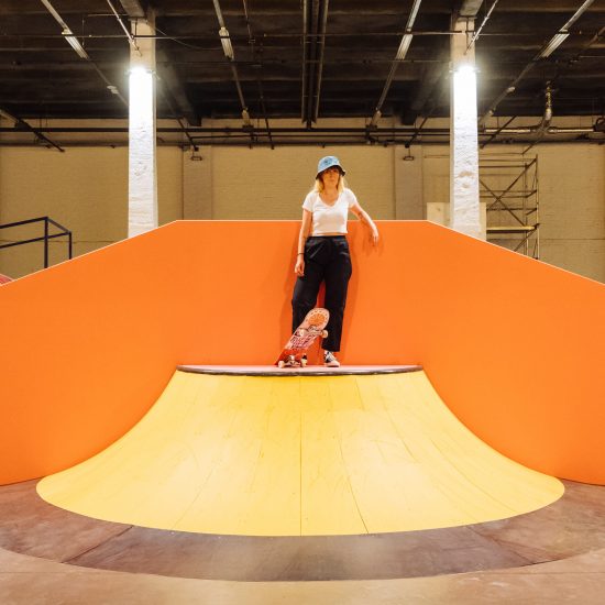 Colorama skate park within La Condition Publique in Lille, France, by Yinka Ilori 