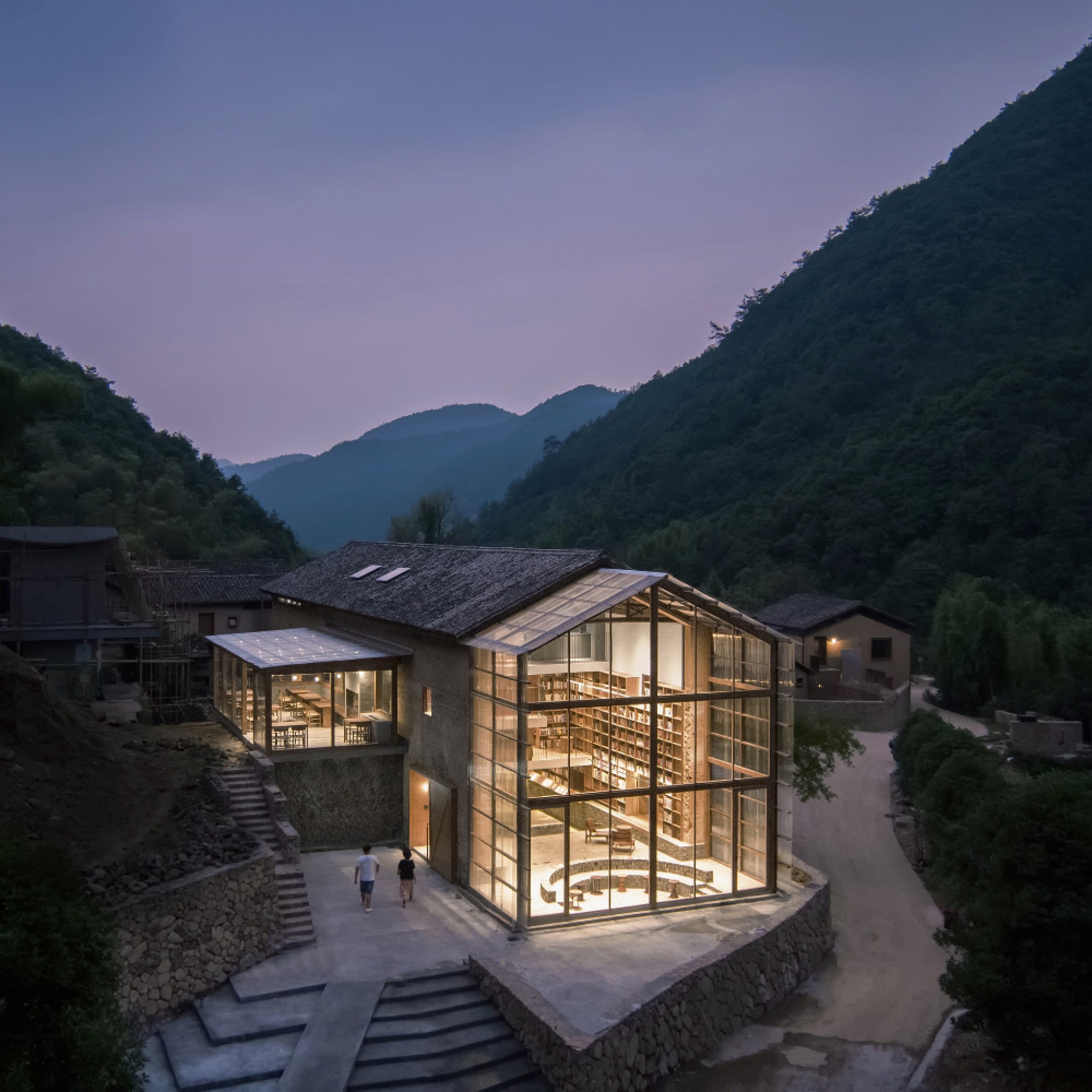 Capsule Hotel and Bookstore by Atelier Tao+C