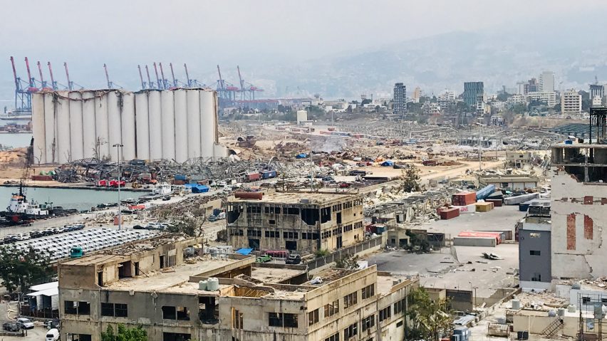 View of Beirut after explosion