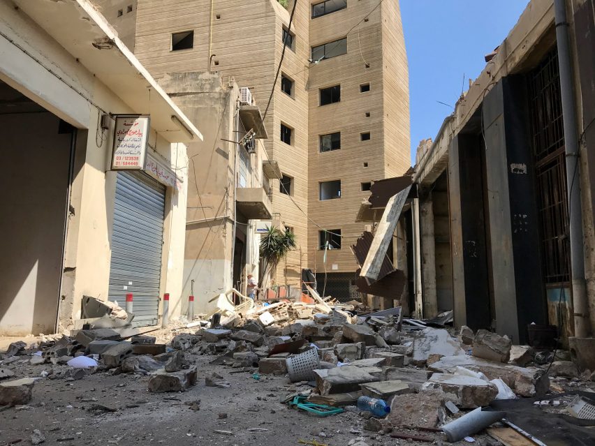 Streets in Beirut after explosion