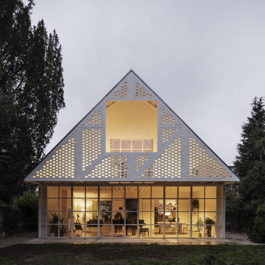 Ditton Hill House - Rear Elevation at Dusk