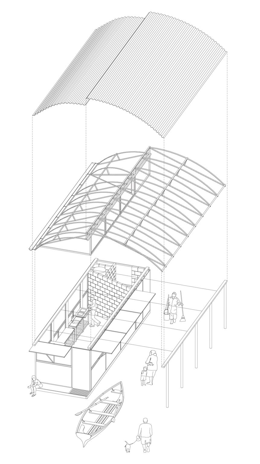 Beach Kiosk and Boat Refuge by Estudio Flume