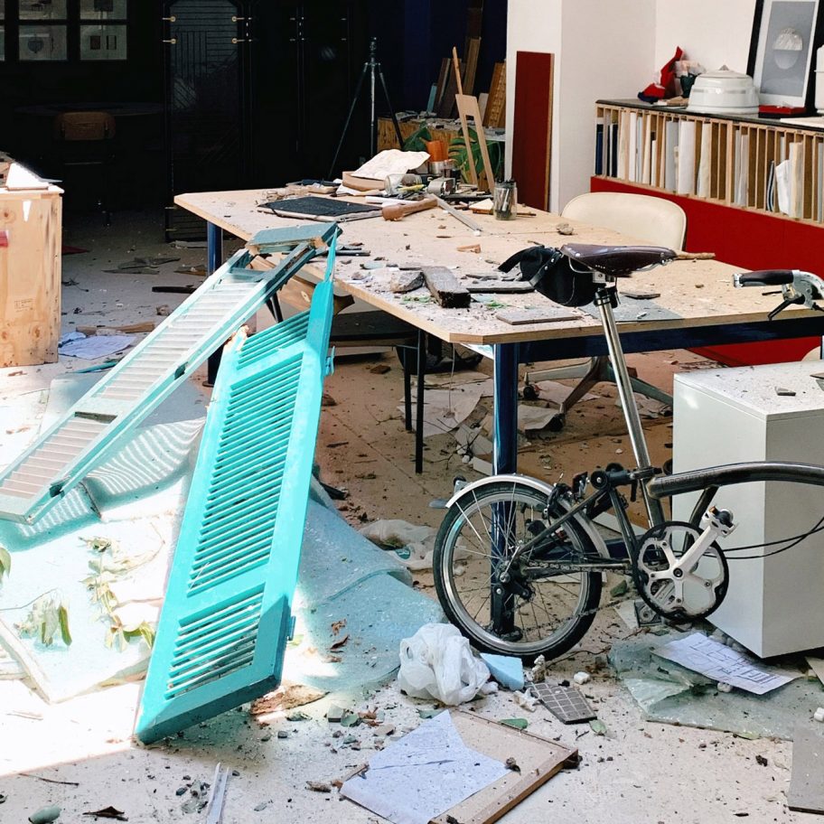 David/Nicolas studio after the Beirut explosion