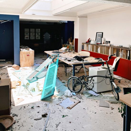 David/Nicolas studio after the Beirut explosion
