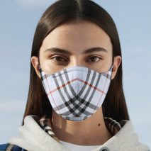 Burberry face masks are made of plaid cotton