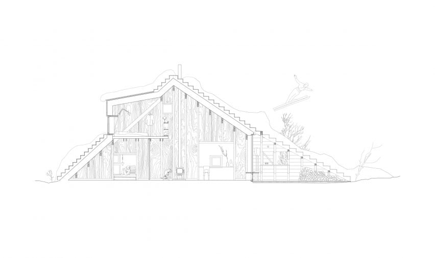 Cabin Thunder Top ski by Gartnerfuglen Arkitekter in Norway