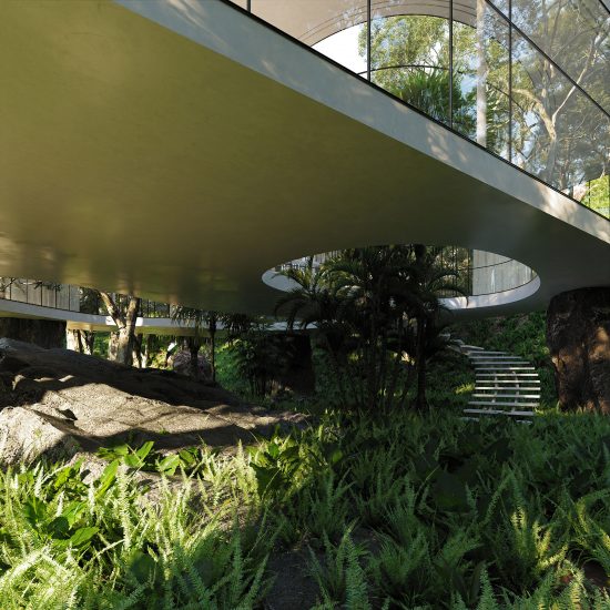 Casa Atibaia renderings designed by Charlotte Taylor and Nicholas Préaud
