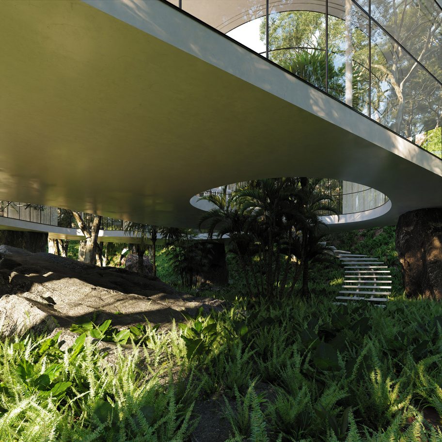Casa Atibaia renderings designed by Charlotte Taylor and Nicholas Préaud