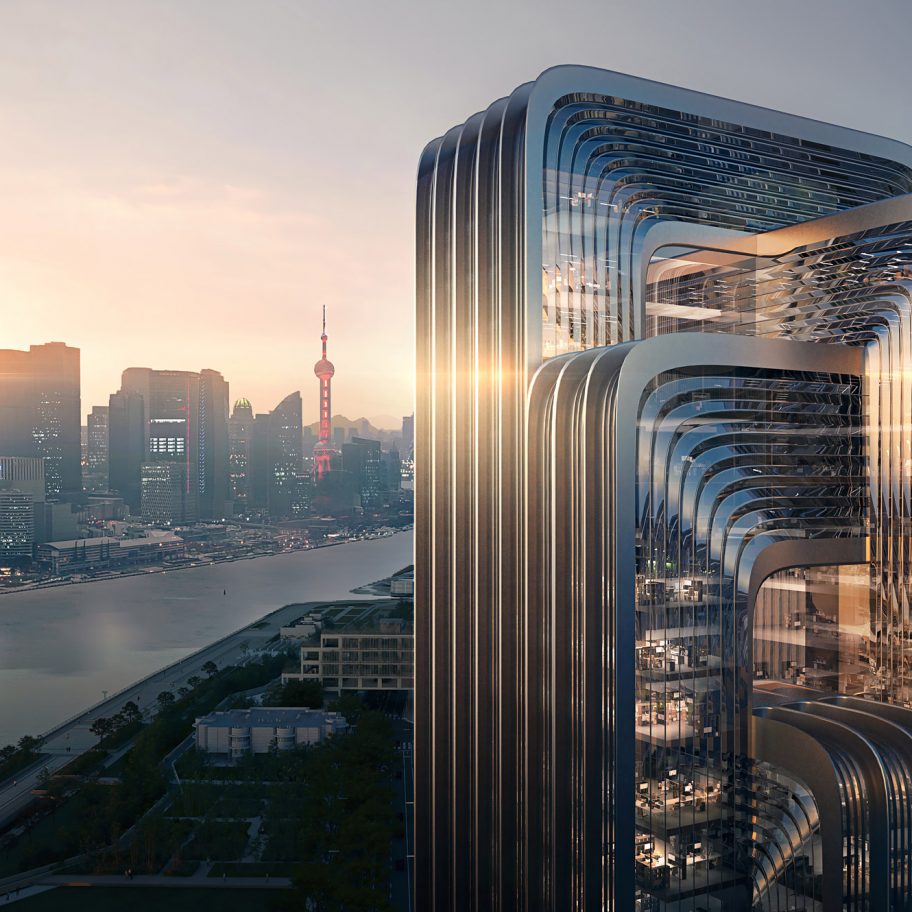 Visual of Zaha Hadid Architects proposal for CECEP Shanghai Campus