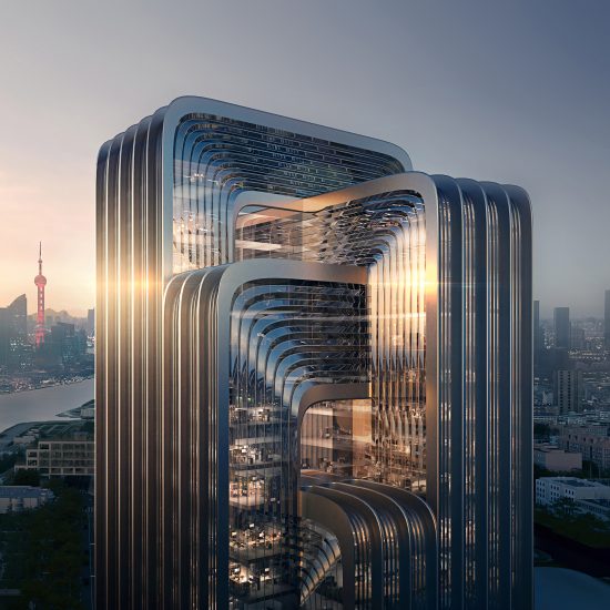 Visual of Zaha Hadid Architects proposal for CECEP Shanghai Campus