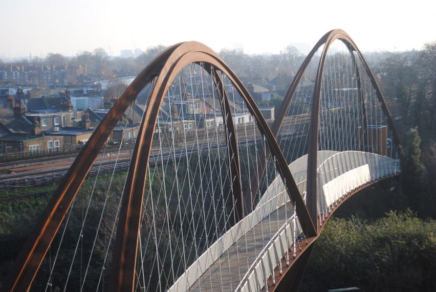 Chiswick Park Footbridge by Useful Studio in Chiswick, west London