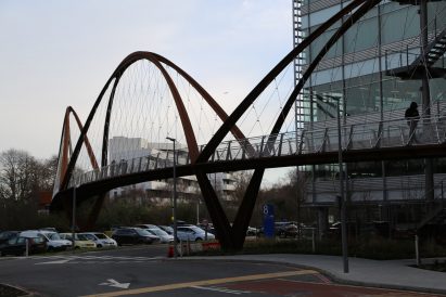 Chiswick Park Footbridge by Useful Studio in Chiswick, west London