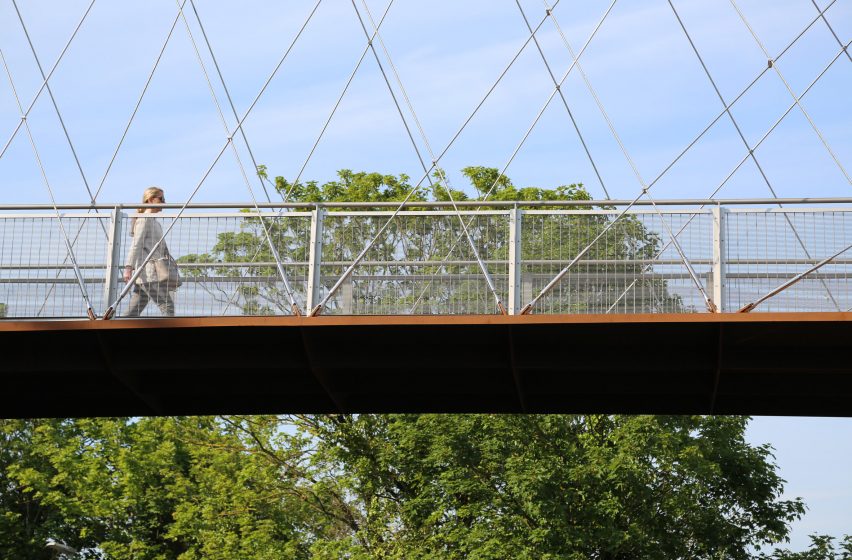 Chiswick Park Footbridge by Useful Studio in Chiswick, west London