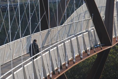 Chiswick Park Footbridge by Useful Studio in Chiswick, west London