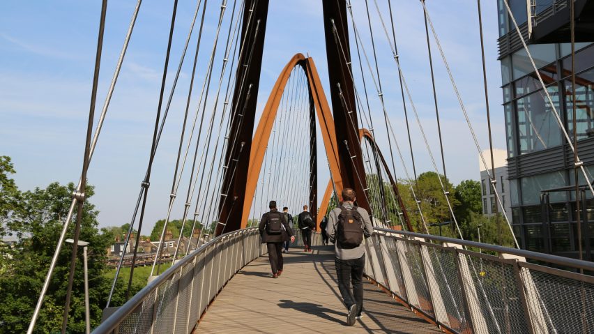 Chiswick Park Footbridge by Useful Studio in Chiswick, west London