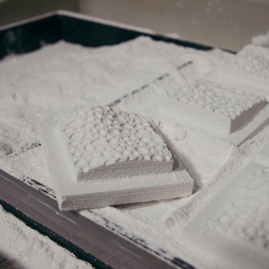 Coral Carbonate 3D-printed units by Objects and Ideograms