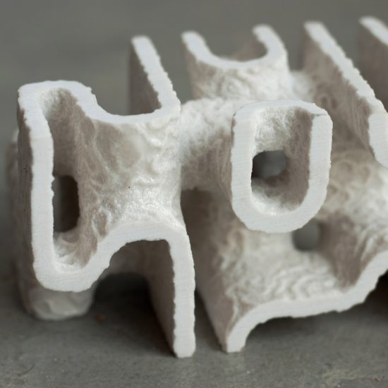 Coral Carbonate 3D-printed units by Objects and Ideograms