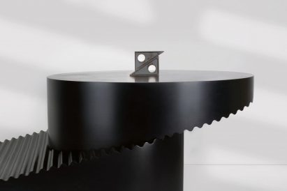 Erika Cross models convertible Step table after industrial tools