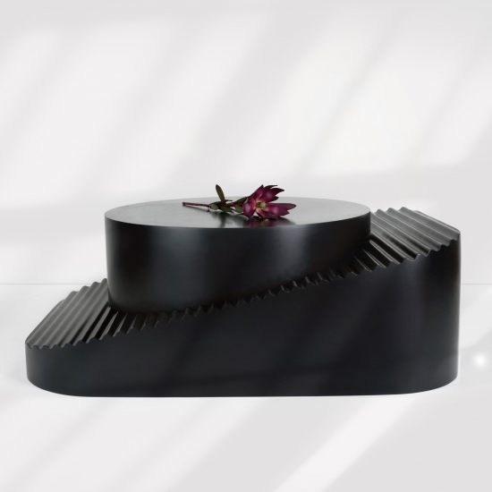 Erika Cross models convertible Step table on industrial tools