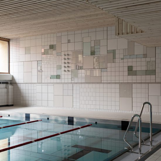 Swimming pool mural by Folkform